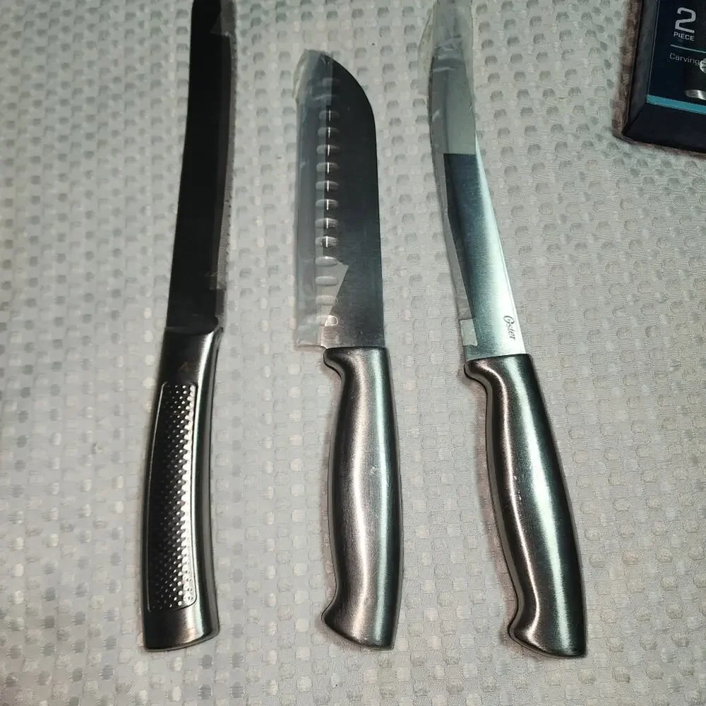 OSTER EUC 3 PIECE KITCHEN STAINLESS KNIVES SET